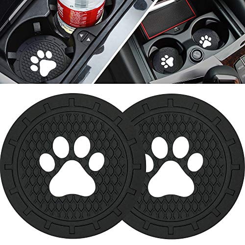 2 Pieces Car Insert Mat Record Drink Coasters Ceramics Car Cup Holder Car Cup Holder Coasters Non-Slip Car Coaster Car Interior Accessories for Most Vehicles and Home Daily Use 